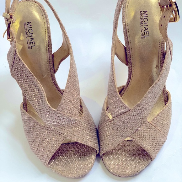MICHAEL Michael Kors Shoes - MICHAEL Michael Kors Gold Sparkle Heels